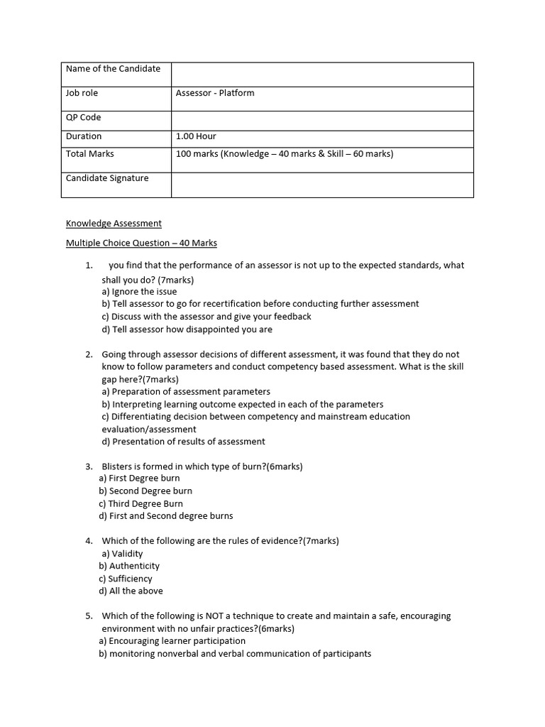 Assessor | PDF