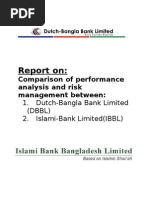 Report On Comparison of Performance Analysis and Risk Management Between DBBL & IBBL