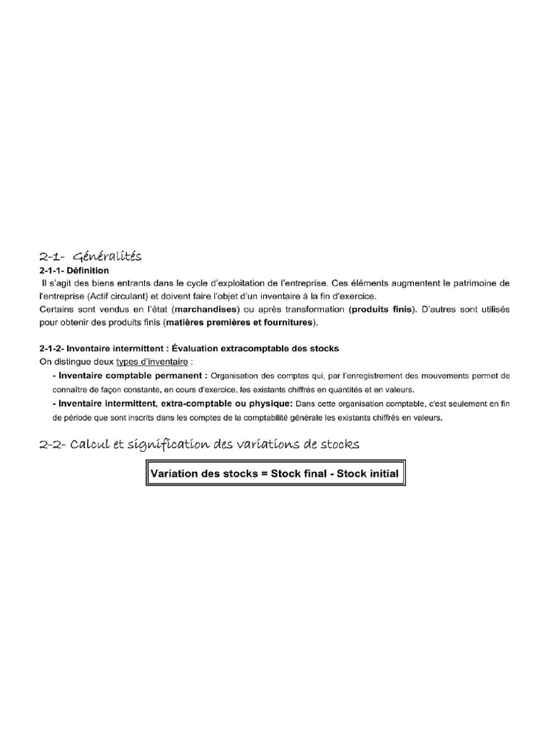 La Regularisation Des Stocks 1 2048 | PDF