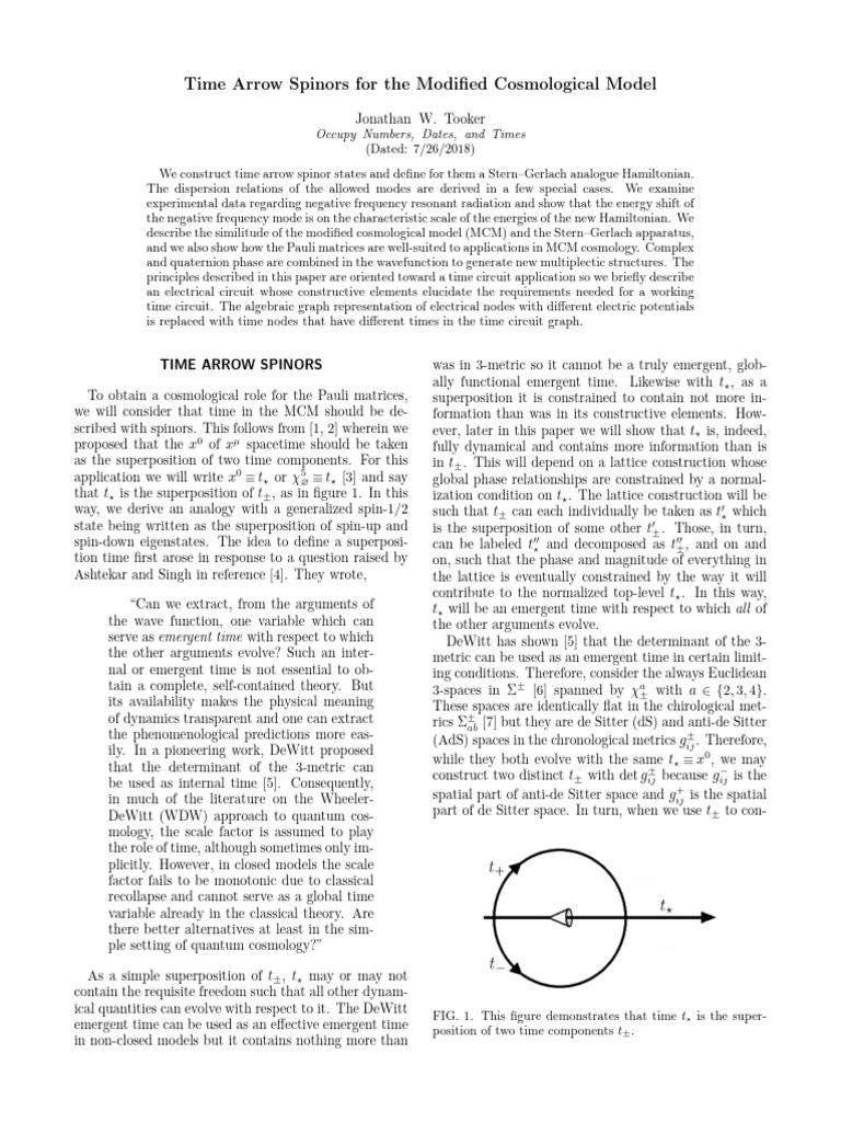 Time Arrow Spinors in Cosmology | PDF | Universe | Quantum Field Theory