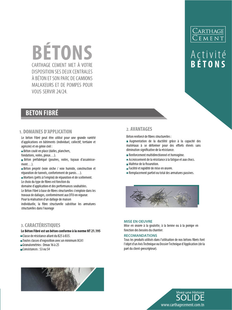 Beton Fibré | PDF | Béton | Bâtiment (construction)