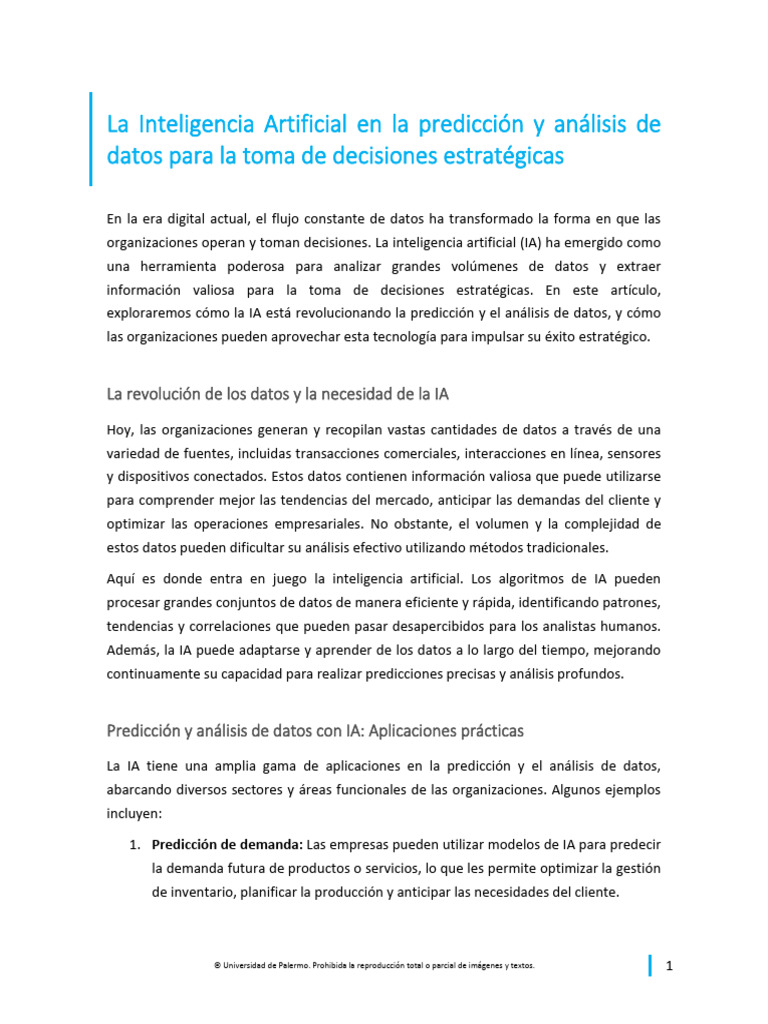 IA en Predicción y Análisis de Datos | PDF | Inteligencia artificial ...