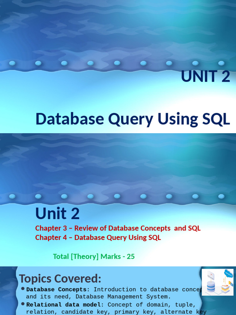 SQL and Relational Database Concepts | PDF | Relational Database ...