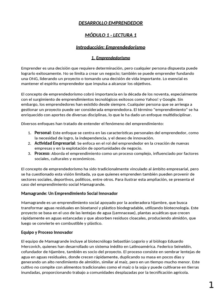 Emprendimiento Social y Sostenible | PDF | Iniciativa empresarial ...