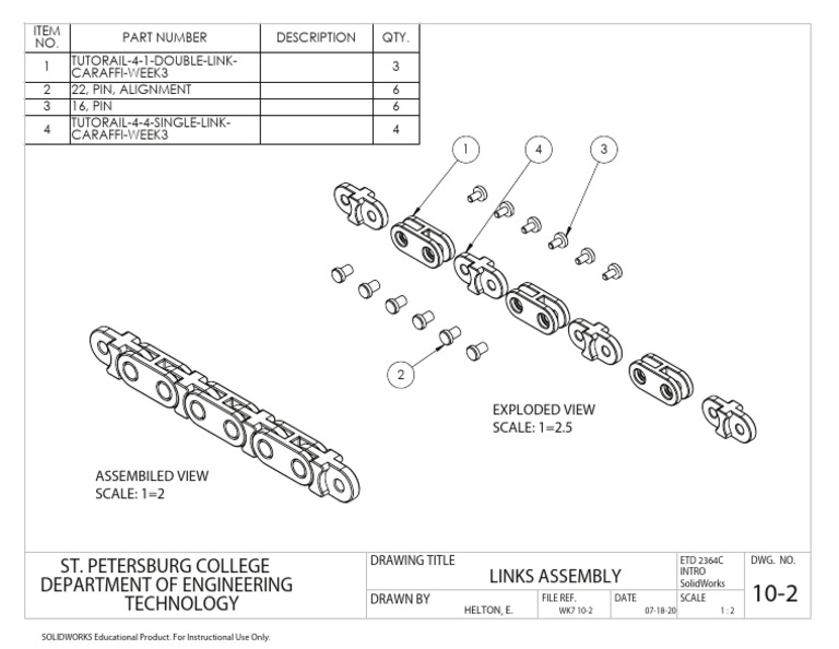 SolidWorks Assembly and Exploded View | PDF
