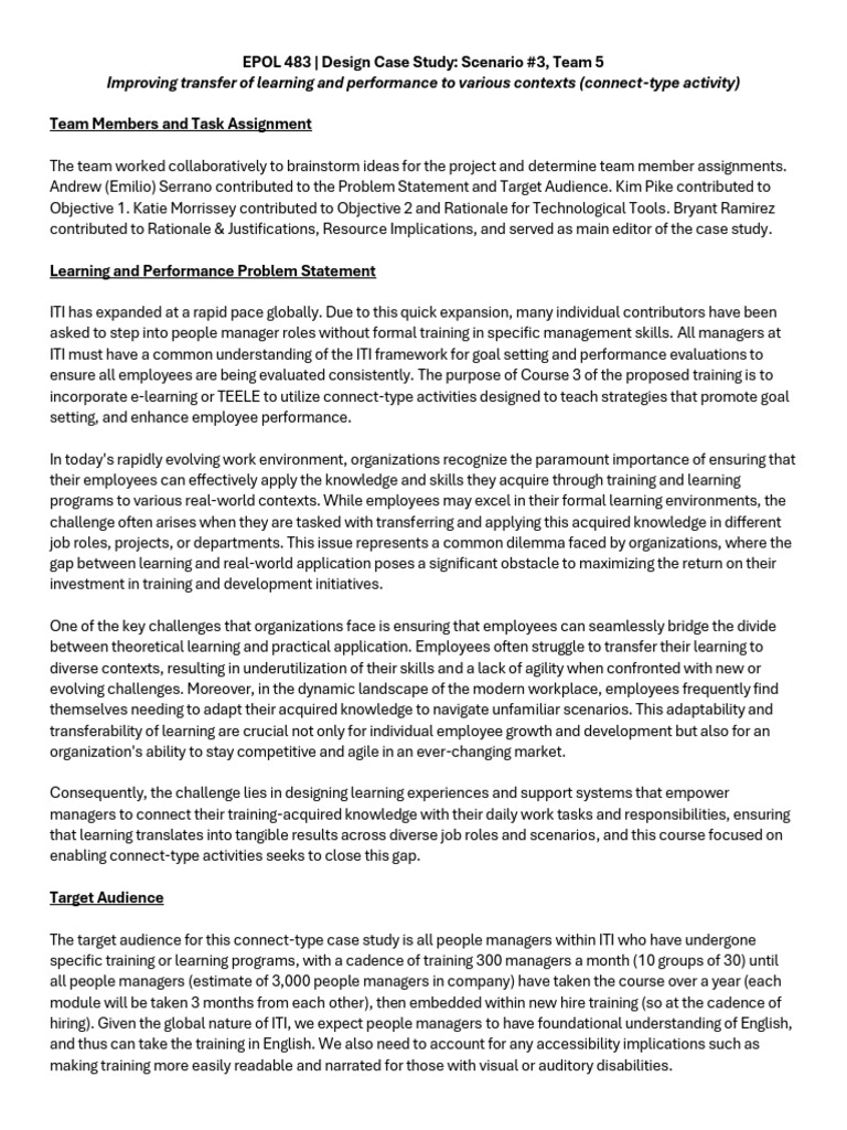 EPOL 483 - Learning Technologies - Case Study 3 (Connect-Type Activity ...