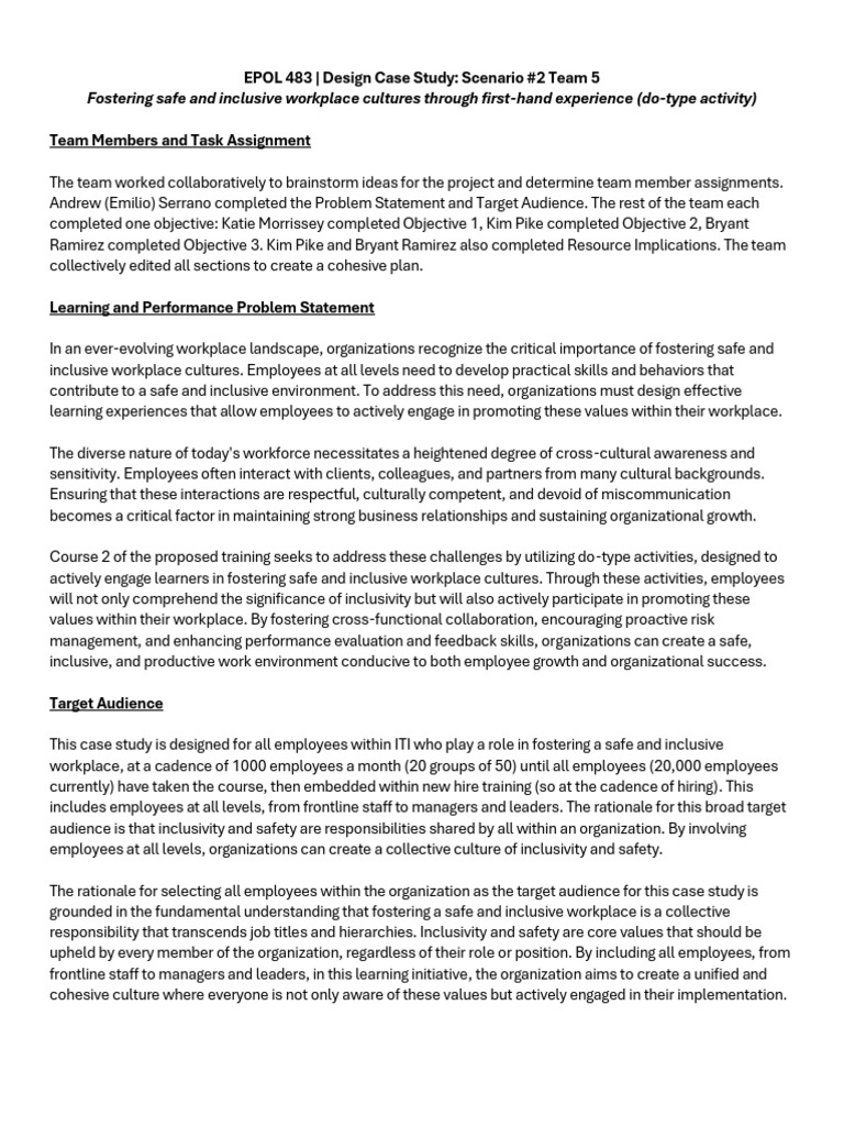 EPOL 483 - Learning Technologies - Case Study 2 (Do-Type Activity ...