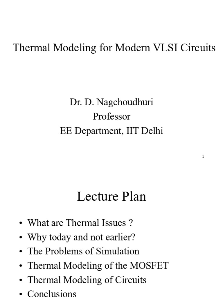 Thermal Modeling in VLSI Circuits | PDF | Spice | Electronic Circuits