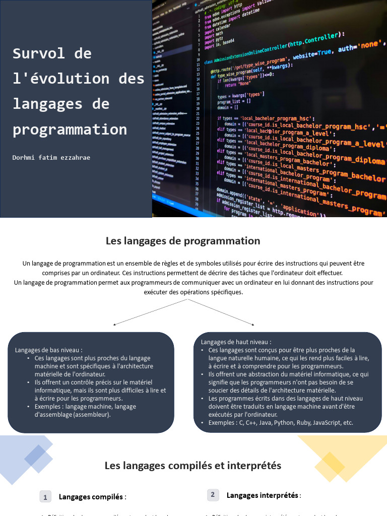 Évolution des langages de programmation | PDF | Langage de ...