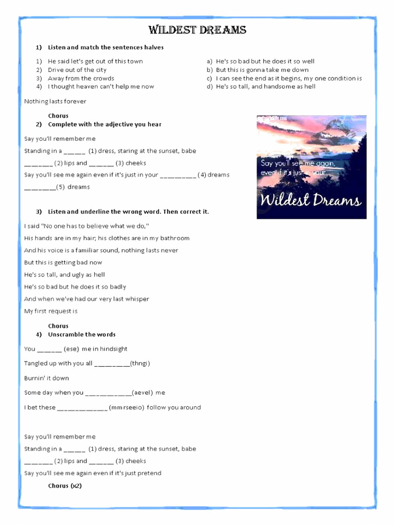 Wildest Dreams Taylor Swift-Processed | PDF