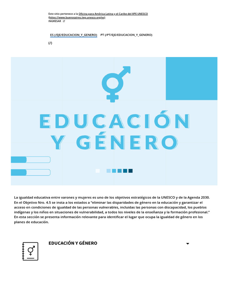 Igualdad de Género en Educación | PDF | Igualdad de género | Estudios ...
