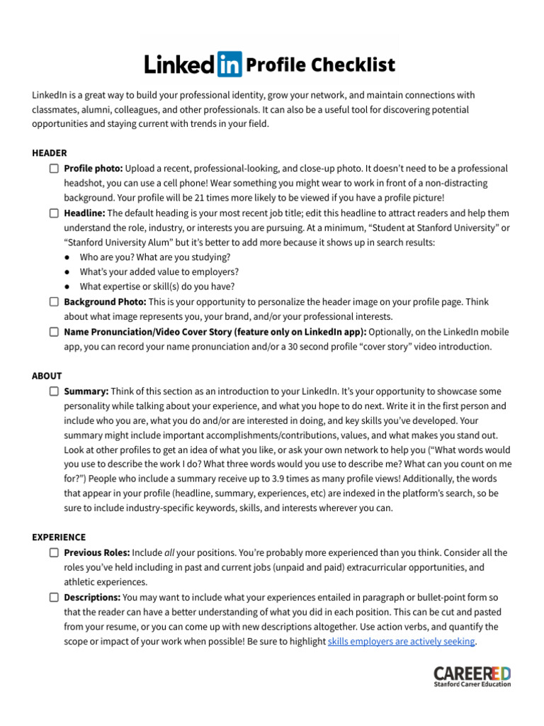 LinkedIn Profile Optimization Guide | PDF | Linked In | Résumé