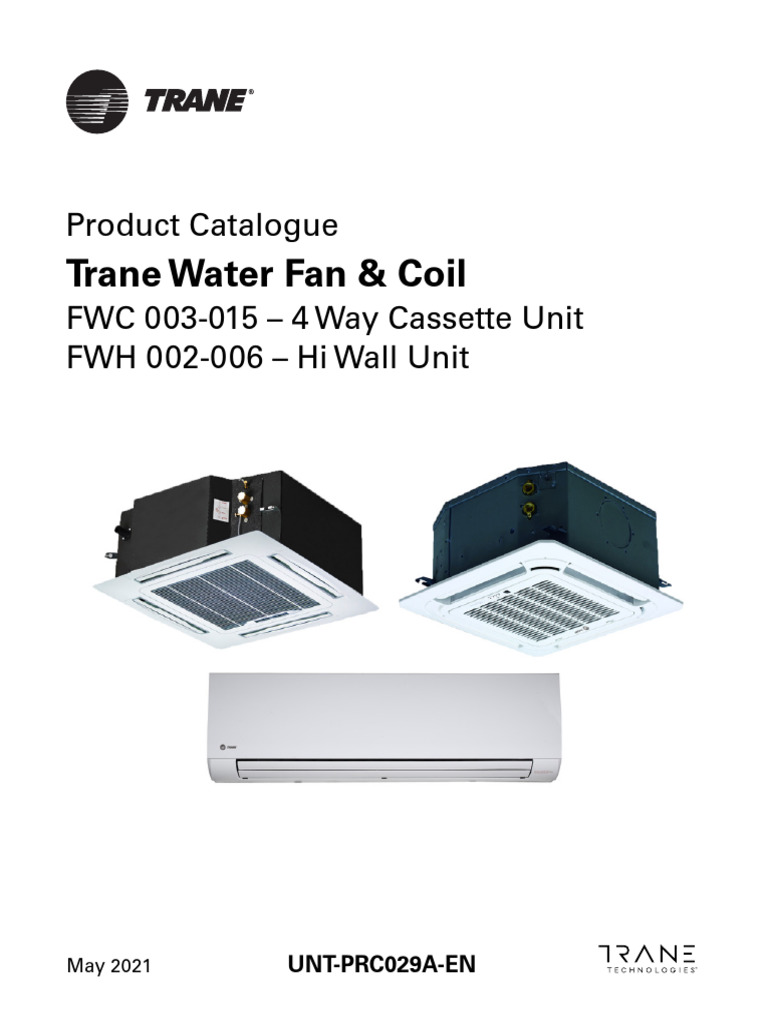Trane Fan Coil Units Product Guide | PDF | Mechanical Engineering ...