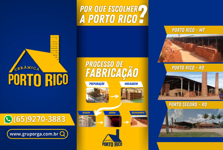 Folder Porto Rico 210x105mm 4x4 2 Dobras Carteira | PDF