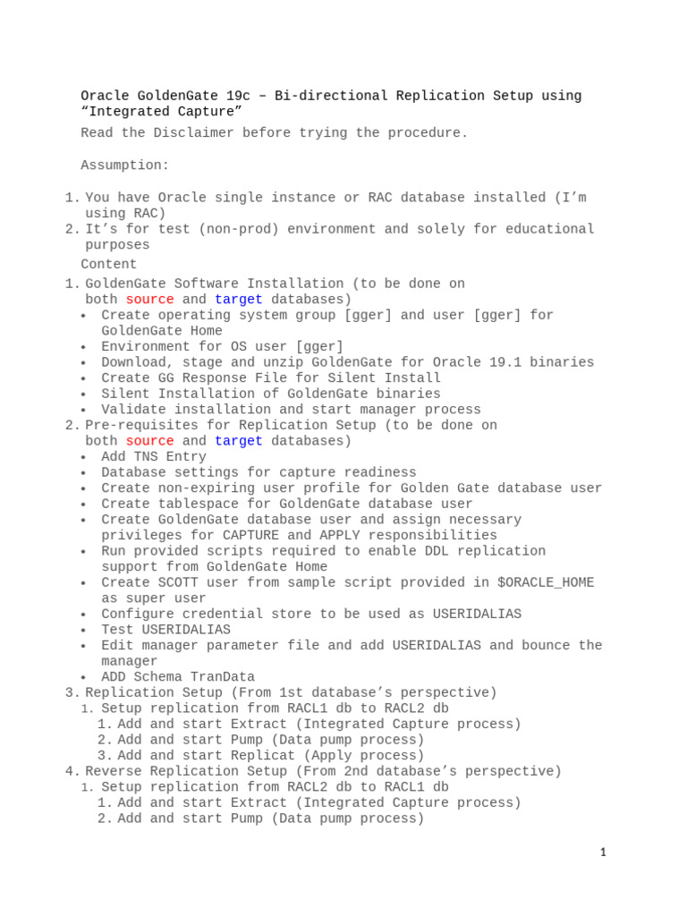 Bi-Directional Replication with GoldenGate | PDF | Replication ...