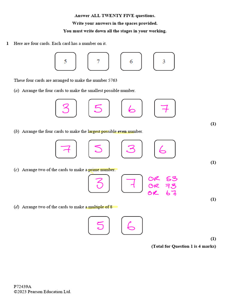 Math Problem Solving Practice Test | PDF