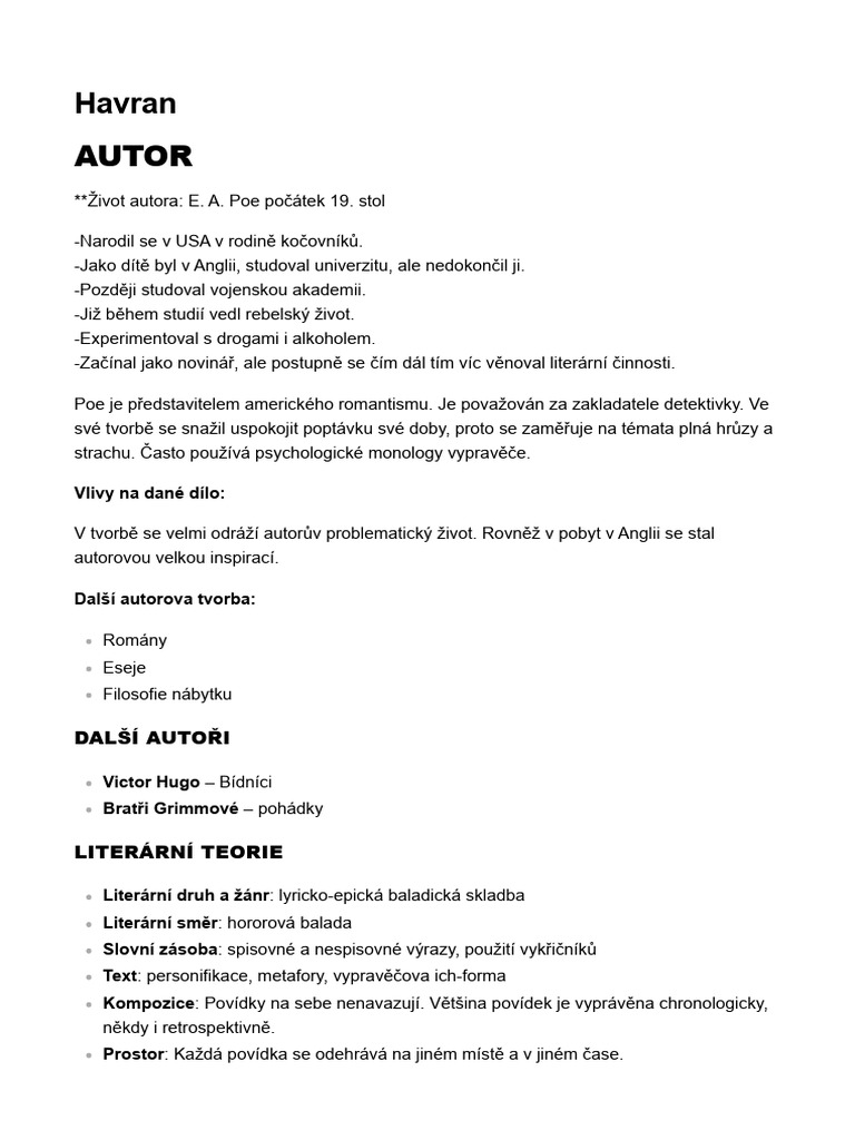 Havran | PDF