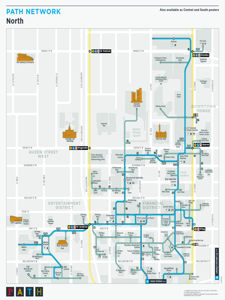 Toronto PATH Network Map 2024 | PDF | Toronto