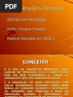 Gestao da Produção