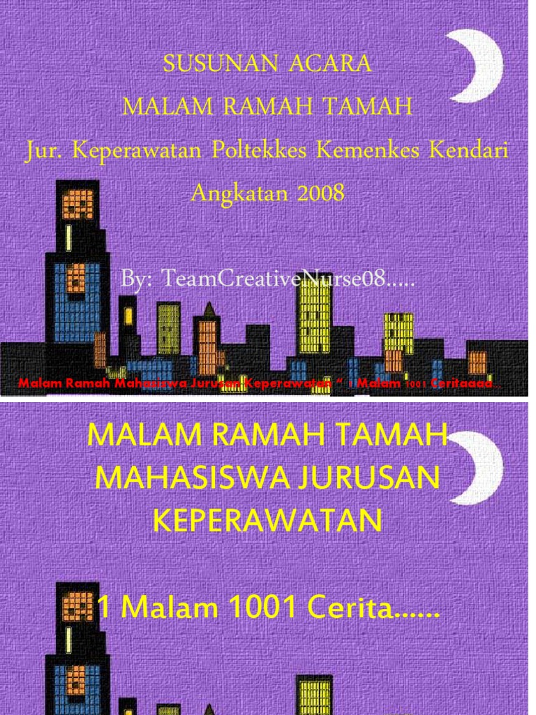 Susunan Acara Malam Ramah Tamah