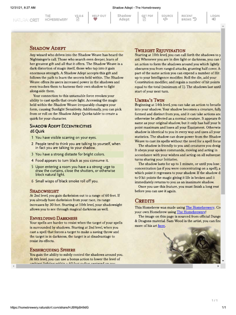 Shadow Adept | PDF