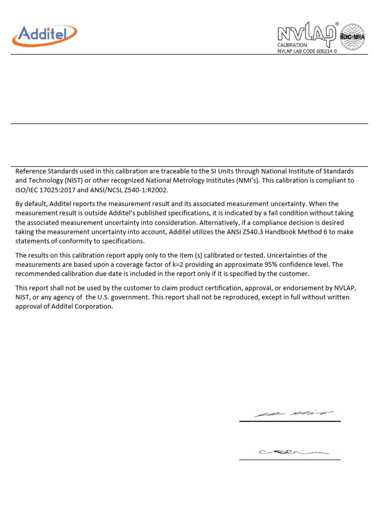 Certificate of Calibration | PDF | Calibration | Quantity