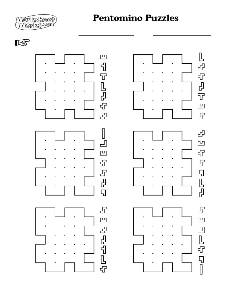 Pentomino Puzzle Worksheet | PDF