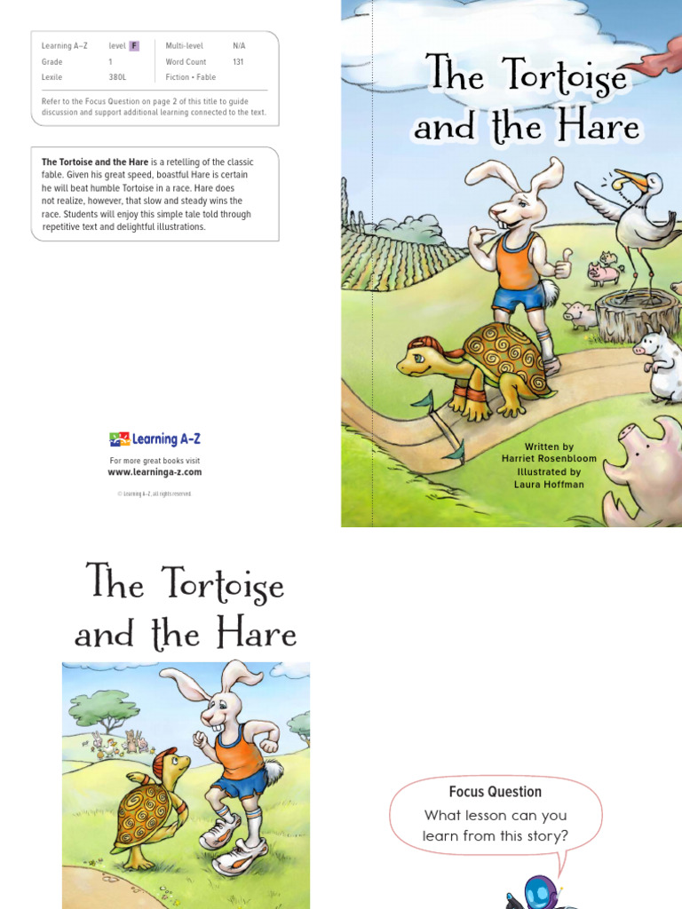 Tortoise and Hare: A Fable Retold | PDF | Aesop's Fables | Animal Tales