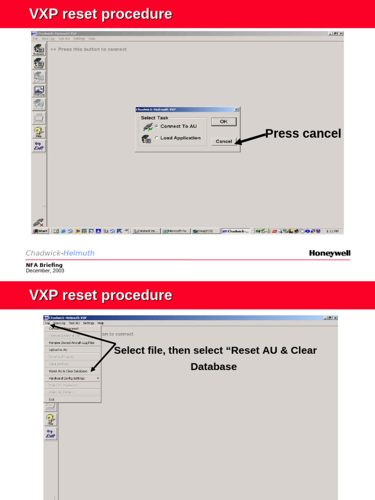 VXP Reset Procedure Guide | PDF