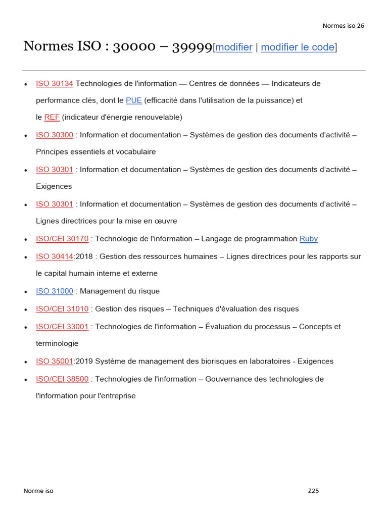 Normes ISO 26 et leurs applications | PDF
