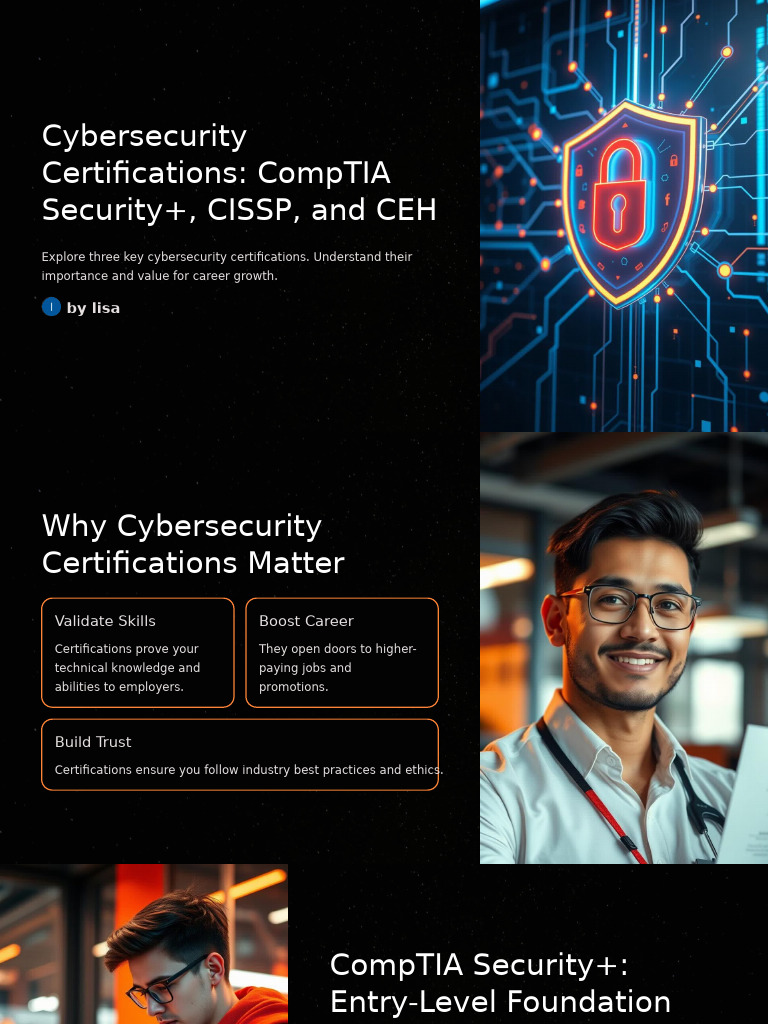 Cybersecurity Certifications CompTIA Security CISSP and CEH | PDF ...