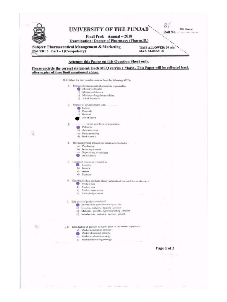 Marketing Mcqs Updated Pdf