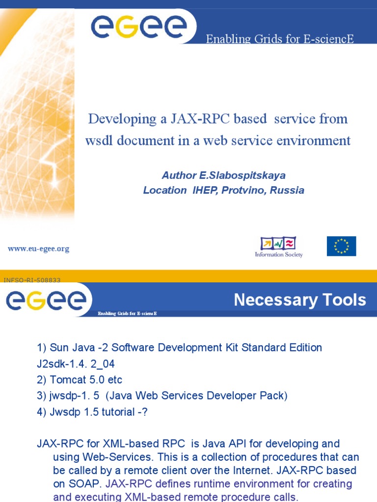 Jax RPC Example Lspitsky PDF  Service Soap