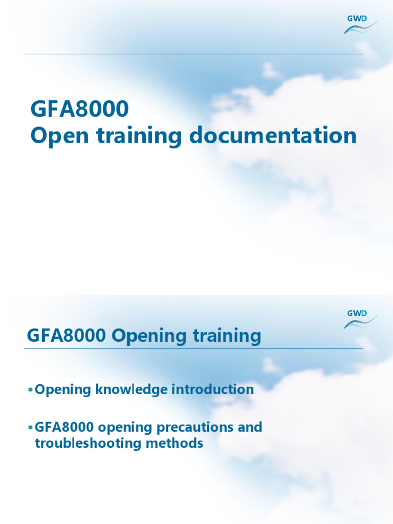 GFA8000 Opening Training Guide | PDF | Computer Networking ...