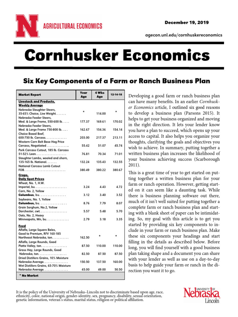 Farm Ranch Business Plan | PDF | Agriculture