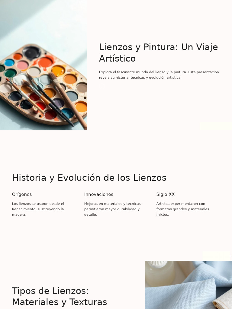 Lienzos y Pintura Un Viaje Artistico | PDF | Lona | Pinturas