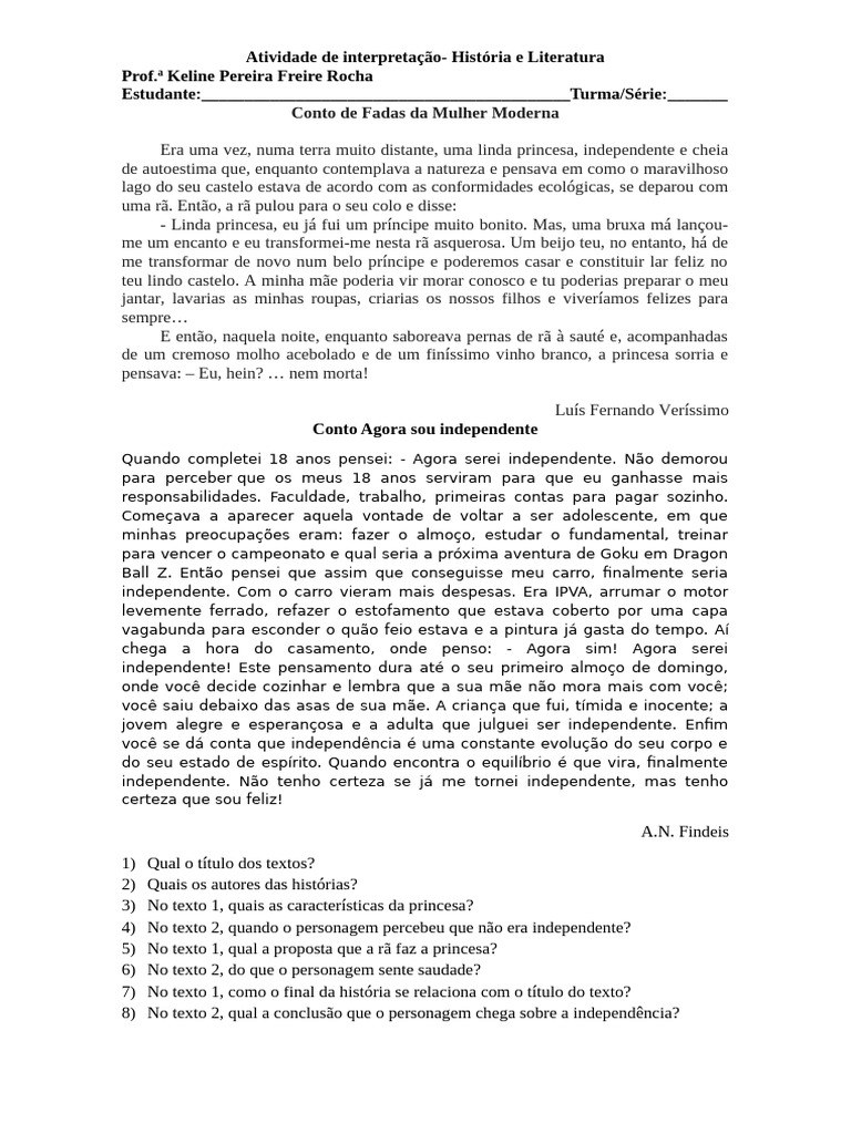 Conto de Fadas da Mulher Moderna | PDF | Contos