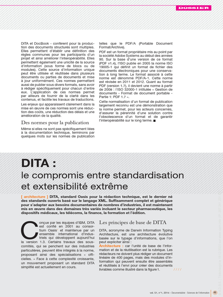 DITA et DocBook : Normes de publication | PDF | Informatique