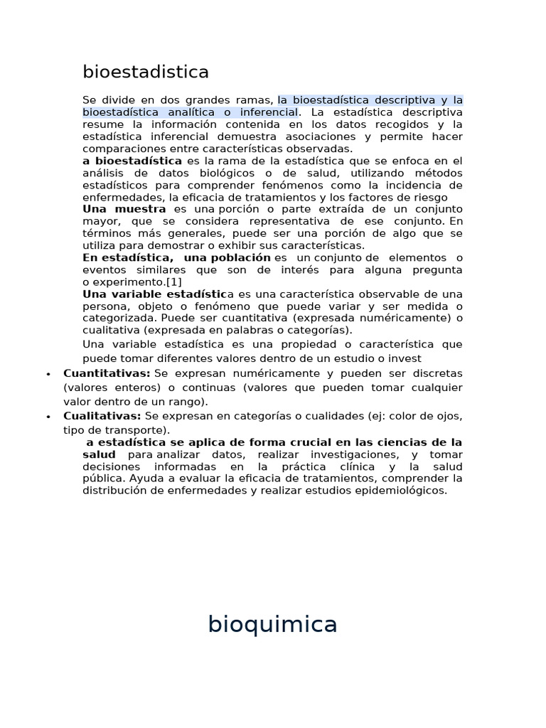 Bio Esta Di Stica | PDF | Aminoácidos | Ácido