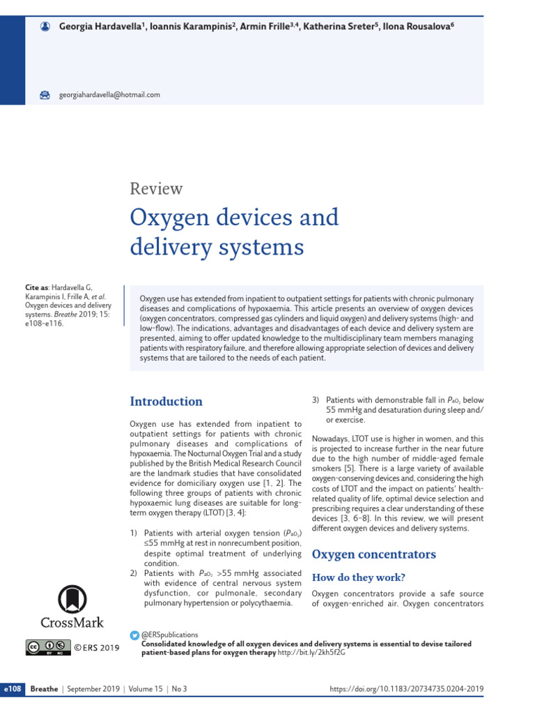 Oxygen Devices and Delivery Systems | PDF | Oxygen | Chronic ...