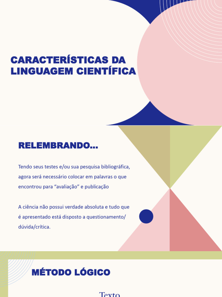 Características da Linguagem Científica | PDF | Science | Método científico