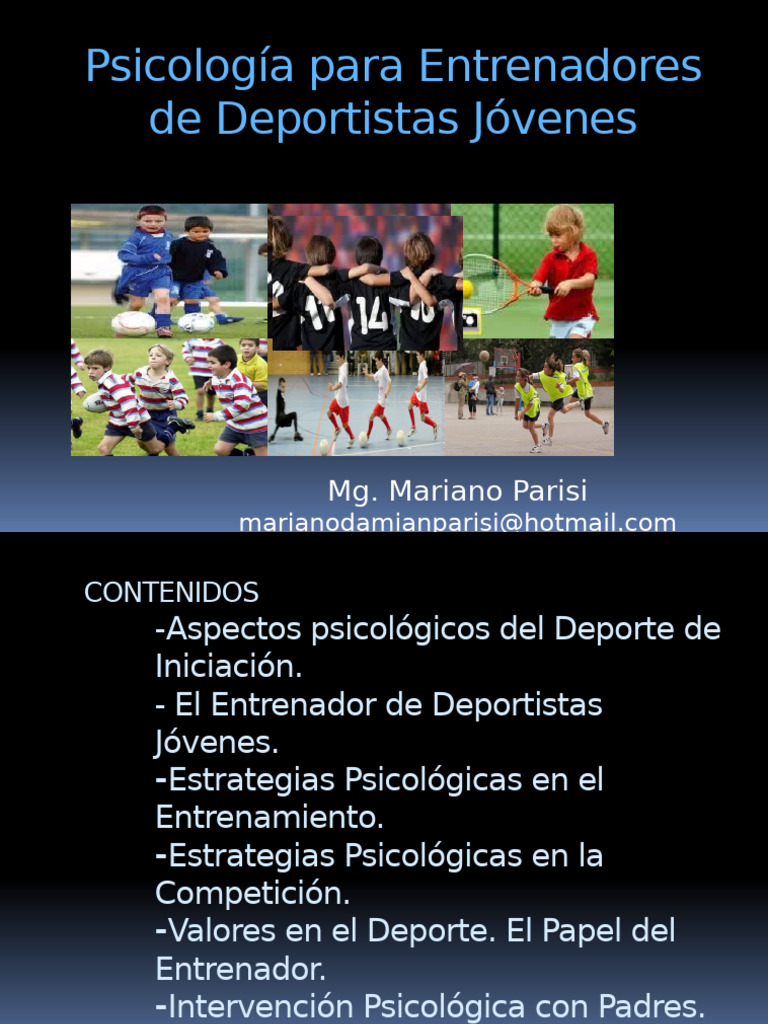 Psicología en el Deporte Infantil | PDF | Motivación | Motivacional