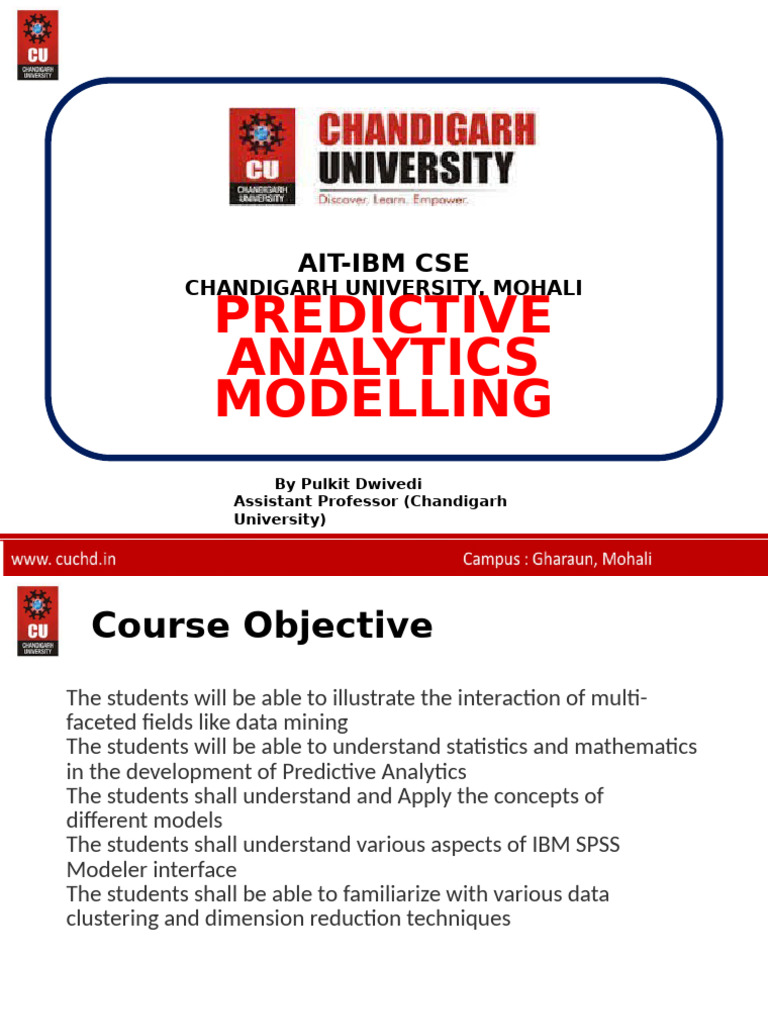 Predictive Analytics Modeling Course Guide | PDF | Machine Learning | Spss