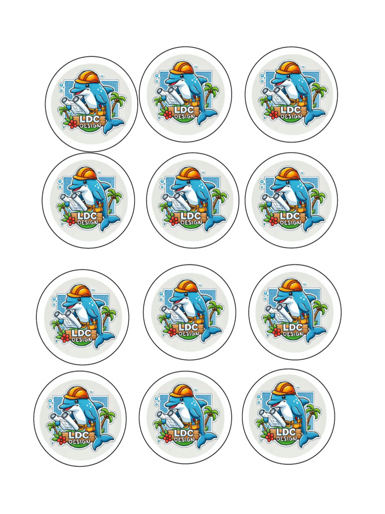 Button - LCD Dolphin Logo - Template | PDF