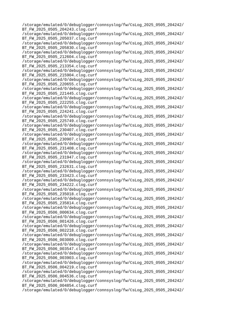 Bluetooth Firmware Log Files 2025 | PDF