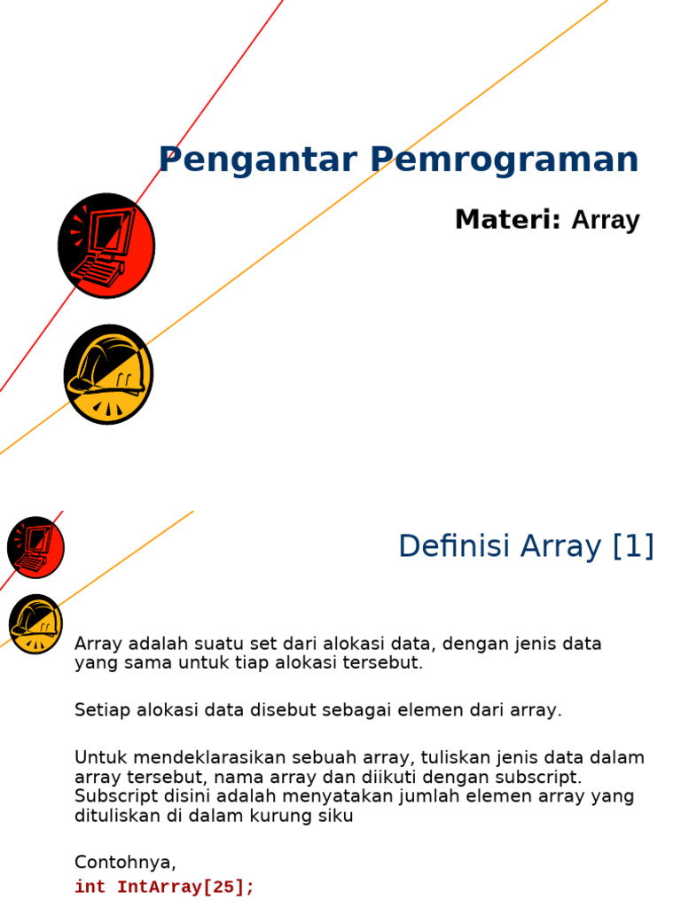Definisi dan Penggunaan Array dalam C++ | PDF