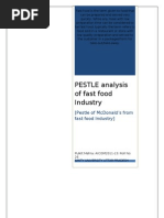 PESTLE of Fast Food Industry and McDonald's