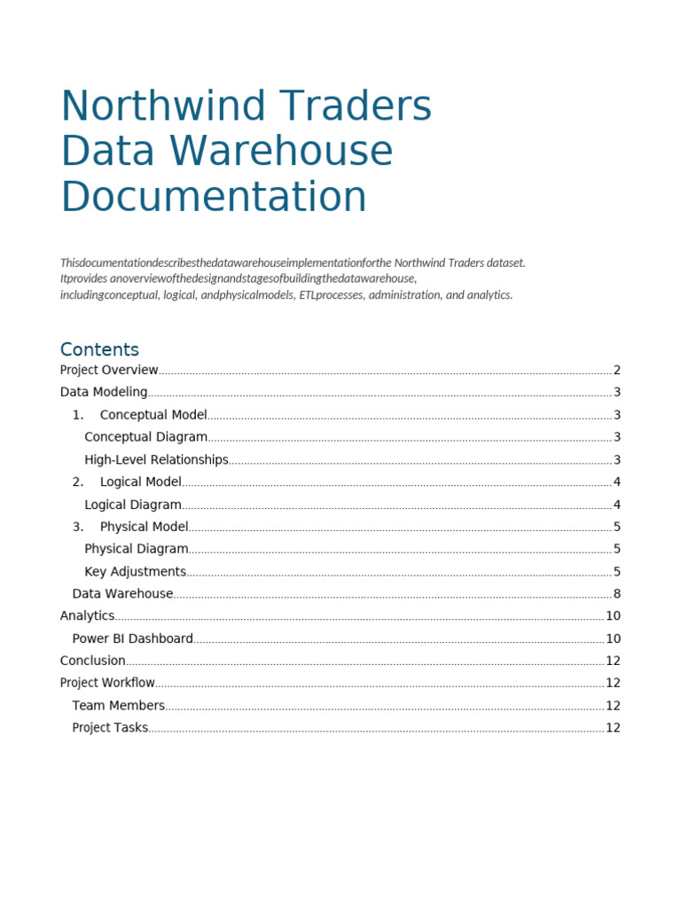 Northwind Product & Supplier Analytics | PDF | Data Warehouse | Data ...