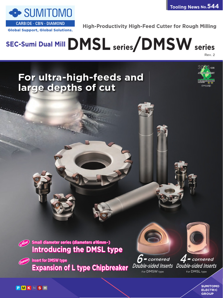 DMSL Series: High-Feed Milling Tools | PDF | Steel | Machining