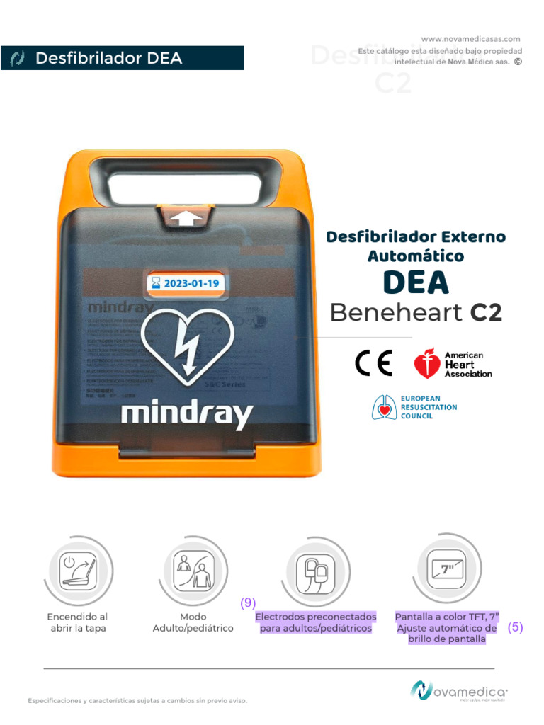 Desfibrilador DEA BeneHeart C2 | PDF | Cardiología | Electrofisiología ...